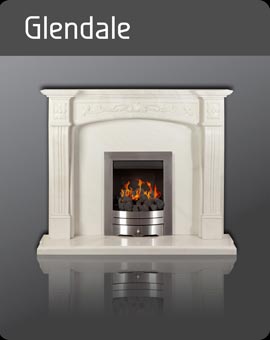 Glendale marble style fireplace
